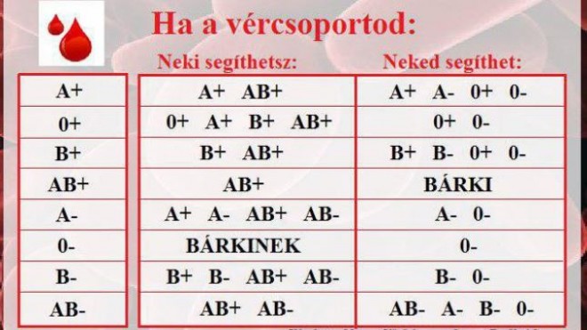 Kiderült a vércsoportok titka! Nézd meg melyik vércsoport a rák, a trombózis és egyéb betegségek ellen.